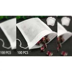 Kantong Filter Saringan Teh Teabag Disposable 100 PCS 6x8cm - M100 - White