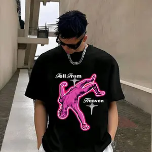 KAOS Distro Hitam Dewasa Trendy Pria Wanita Unisex | Kaos Distro Fell From  l Baju Trendy Hitam Putih Jumbo - M | L | XL | 2XL | 3XL |