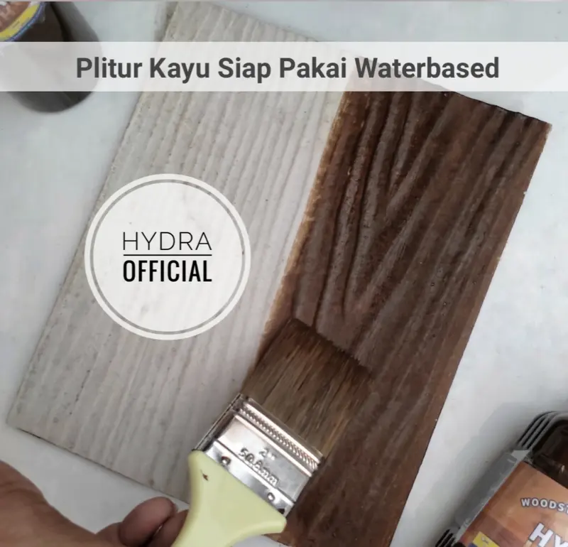 Poles Pewarna Kayu Siap Pakai Cat Plitur Kayu Murah 250ml Politur Waterbased 5
