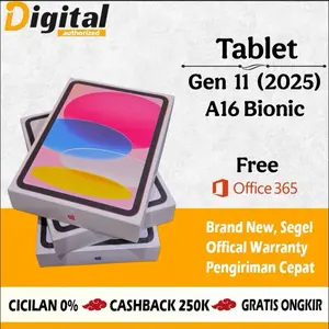 (RB) Apple iPad 11 2025 11" Inch 128GB 256GB 512GB Gen 11th Silver Blue Pink Yellow Generation Wifi