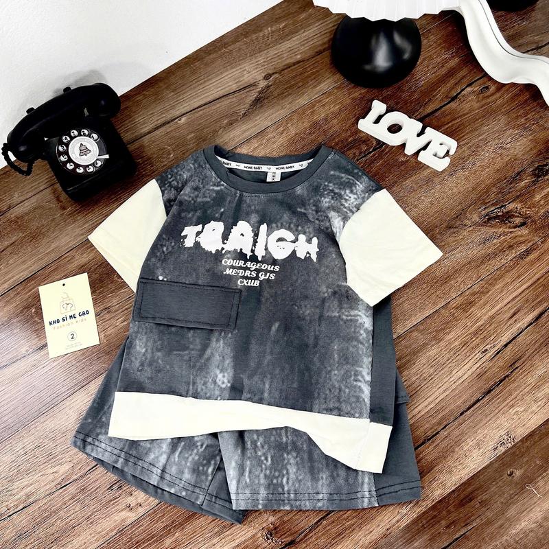   TẶNG KÍNH  Bộ Quần Áo Hè Trẻ Em Màu Xám và Xanh Loang Phong Cách Năng Động Ngầu Chất Chơi Cho Bé Trai Size 8-30kg Chất Liệu Mềm Mịn Thoáng Khí Phù Hợp Cho Bé 8-30kg Jean Kaki Đường May Tỉ Mỉ Chắc Chắn 