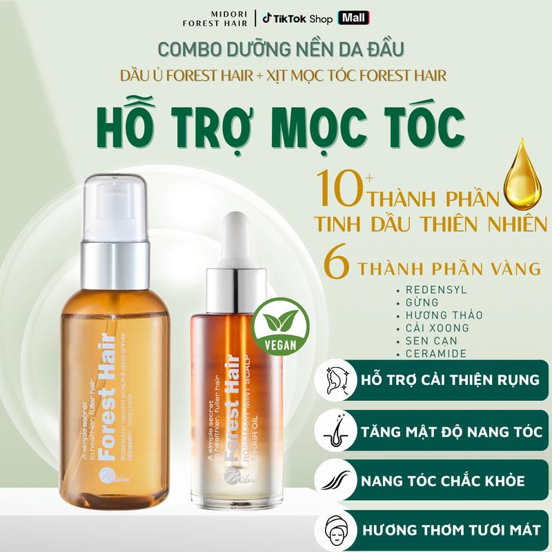Combo Xịt dưỡng mọc tóc Forest Hair và Dầu Ủ Forest Hair dành cho tóc gãy rụng…
