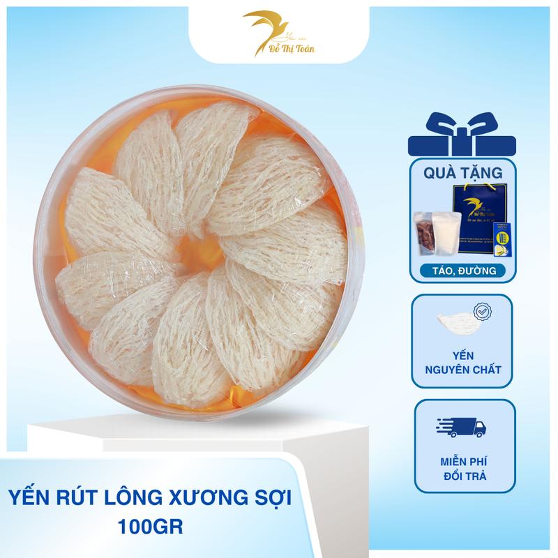 [CFV-DTT] Yến rút lông xương (sợi yến) kèm táo đỏ, đường phèn - Yến sào Đỗ Thị Toán