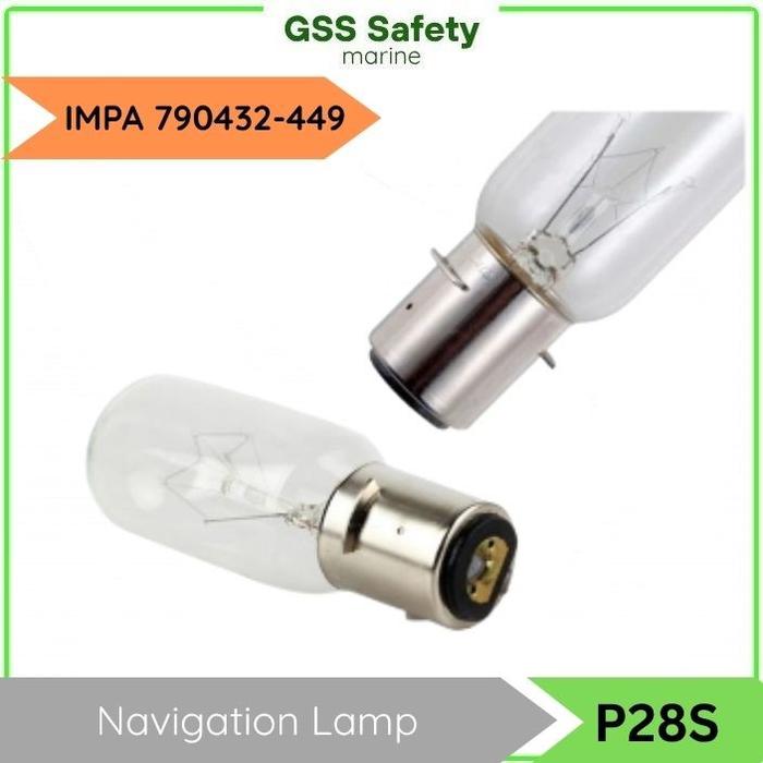 Jual Lampu Navigasi P28S 38x108mm Tubular Navigation Lamp 110V 60W, 24V ...