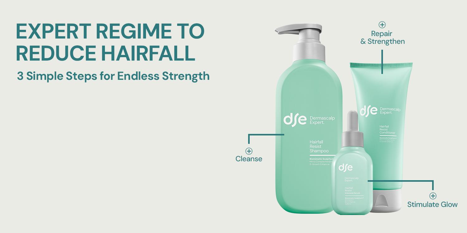 DSE Dermascalp Expert Hairfall Resist Shampoo 300 ml | Rambut Anti Rontok | Perawatan Rambut Harian | Hair Care Expert