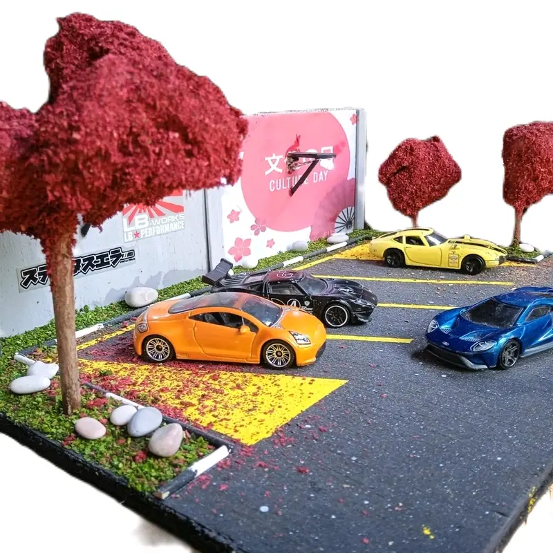 diorama hot wheels parkiran jepang 0
