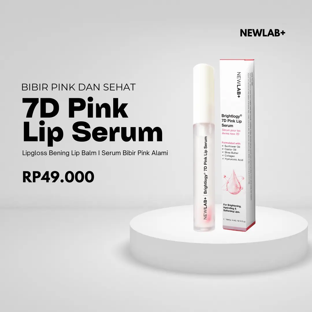 NEWLAB 7D Pink Lip Serum I Lipgloss Bening Lip Balm I Serum Bibir Pink Alami