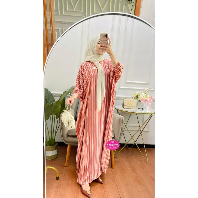 Anindya - Dress Best Seller Premium Gamis Kaftan Lebaran Wanita 7
