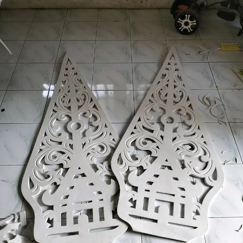 Gunungan Wayang Kelir Berkualitas Tinggi untuk Dekorasi Ruangan - Putih 4