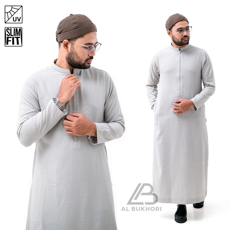 Al Bukhori - Anti UV Jubah Gamis Thobe Slimfit Pria Dewasa Premium Lengan Panjang - Jubah Abbas 0