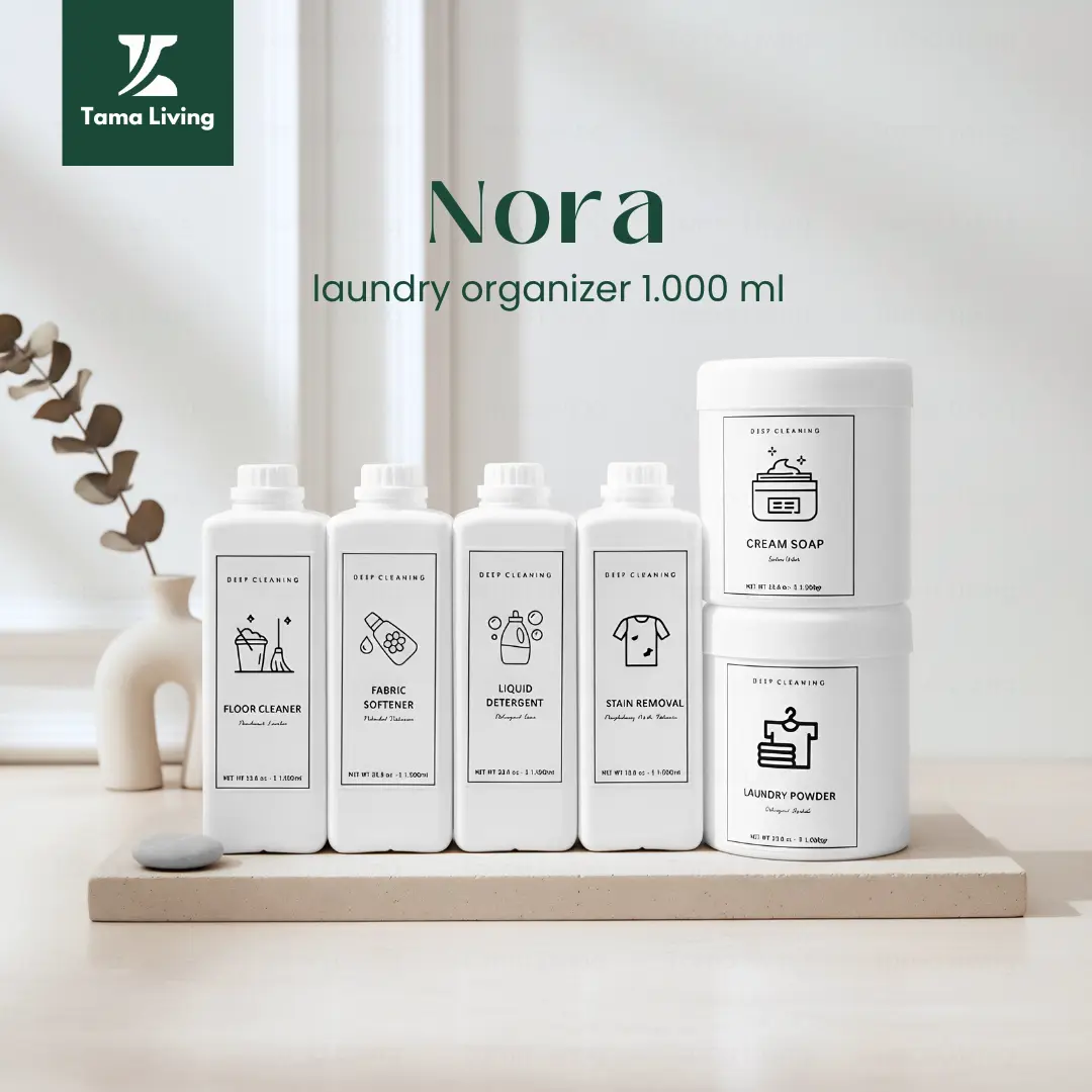 TAMA LIVING Nora Botol Refill Laundry Organizer 1.000 ml Botol Deterjen Wadah Isi Ulang Botol Sabun