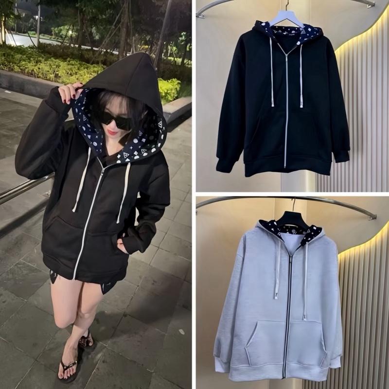Áo Khoác Hoodie Nam Nữ hoạ tiết in Dập Vân chất nỉ Bông mũ Hai Lớp hottrend Sang Xịn