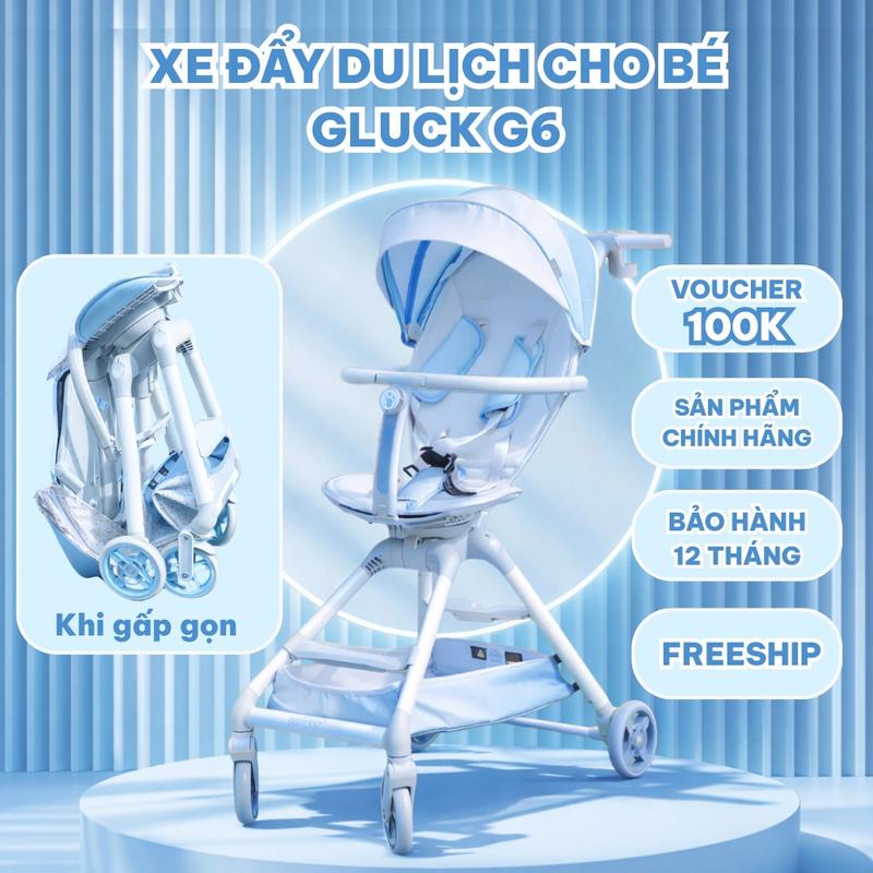 Xe Đẩy Trẻ Em Gluck G6 Khung Nhôm An Toàn, Giảm Xóc Tốt, Dùng Cho Bé từ 6 tháng đến 5 tuổi