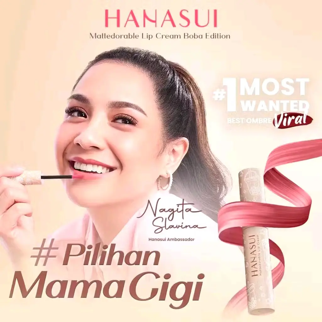 HANASUI BOBA LIPCREAM Creamy Wanita Kosmetik