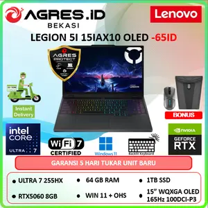 Lenovo Legion 5i 15IAX10 Oled RTX5060 8Gb Core Ultra 7 255HX Ram 64Gb 1Tbssd Win11+Ohs 15.1 Wqxga 165Hz Black