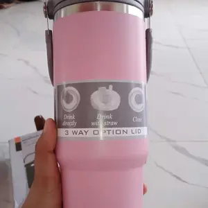 MC11-Tumbler Handle 2in1 / Botol Minum Portable Teh Kopi Stainless Steel Vacuum Insulated Mug 890ml & 900ml Termos
