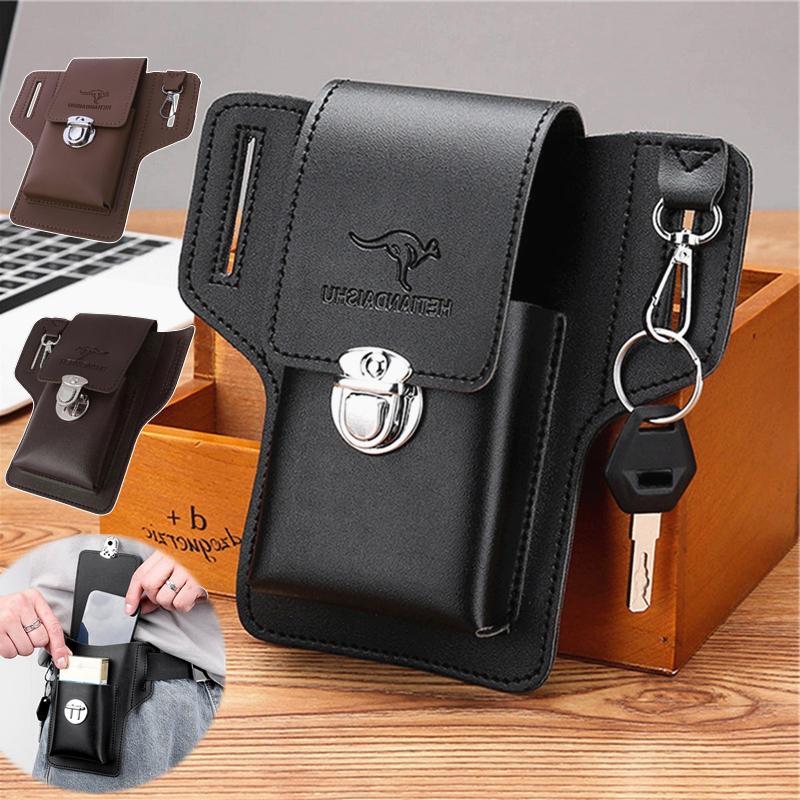 Túi Đeo Thắt Lưng Điện Thoại Phong Cách Cổ Điển Dành Cho Nam Giới Ví Vòng Đa Năng Bao Gồm Bao Đựng Điện Thoại Và Ví Nhỏ Có Vòng Thắt Lưng Lý Tưởng Cho Công Việc Và Hoạt Động Ngoài Trời