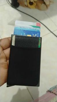 Product Review of Dompet Kartu Pria Wanita Slim Slider Aluminium Aman Anti Pencurian RFID Cashless Kredit Card ATM KTP from d**9 0