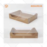Gambar Box Donat isi 6 Dus Donat Laminasi Kotak Mika | WB DONAT6 - Brown dari Box Are Us Kota Bandung 5 Tokopedia