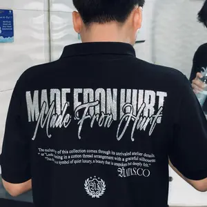 PoloShirt NatasOfficial.id MADE FROM HURT Zipper YKK Unisex Cotton Pique High Quality