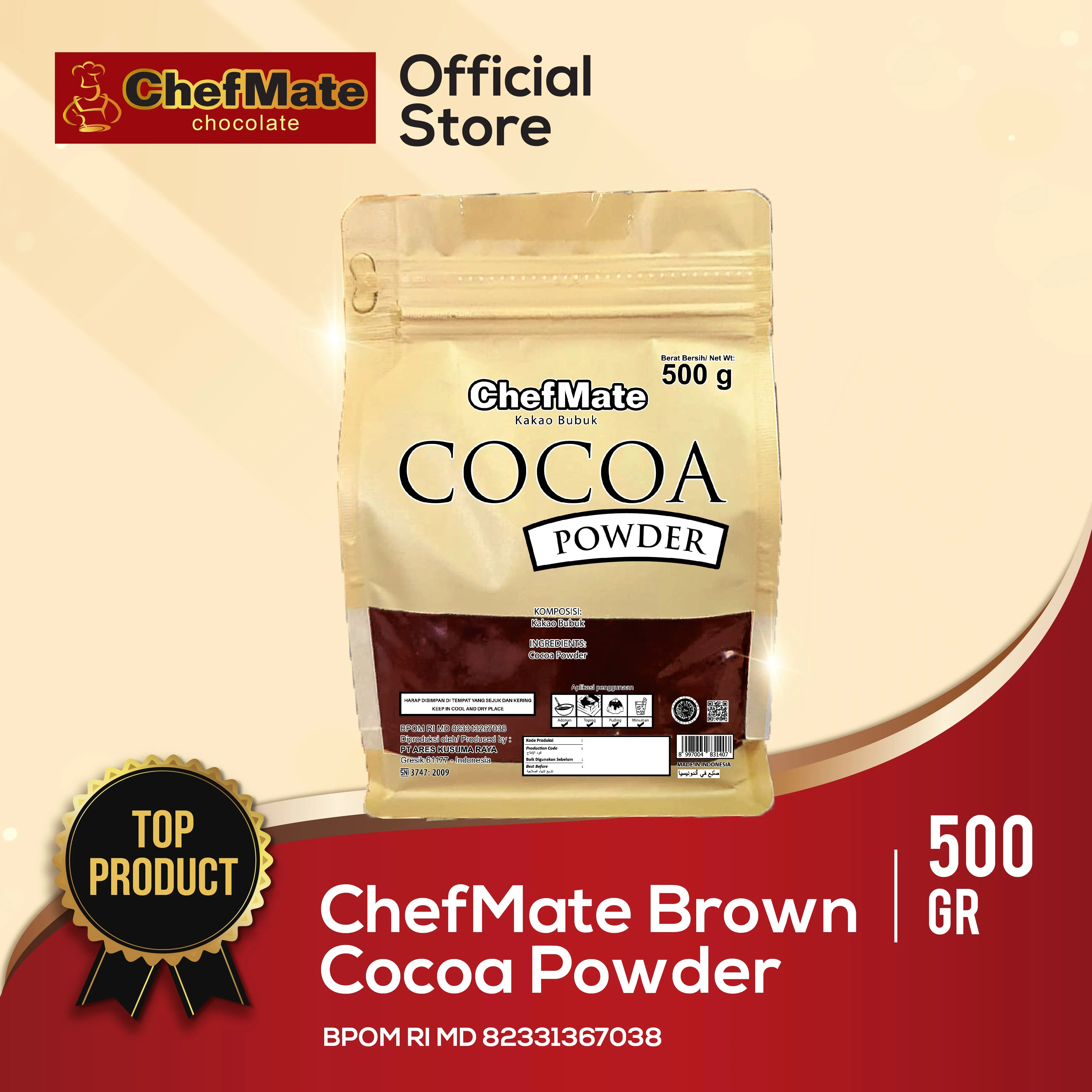 CHEFMATE COCOA POWDER 500 GR - READY STOCK