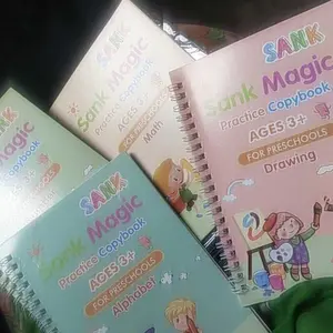 Paket Lengkap Isi 4 Buku Ajaib Book 4 Buku + Pulpen Tinta Bisa Menghapus Sendiri - Belajar Menuis