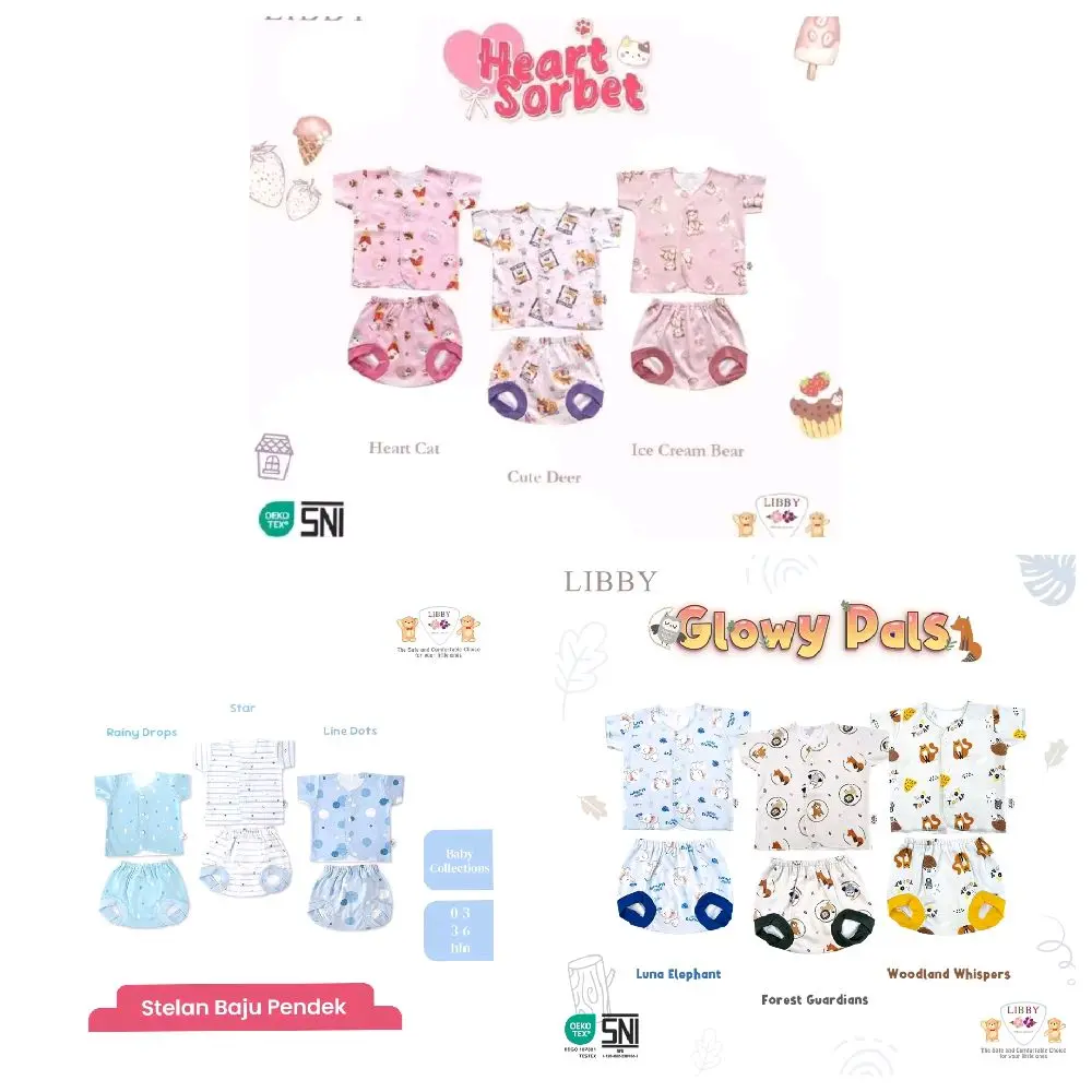 Libby Baby Setelan Pendek Celana Newborn