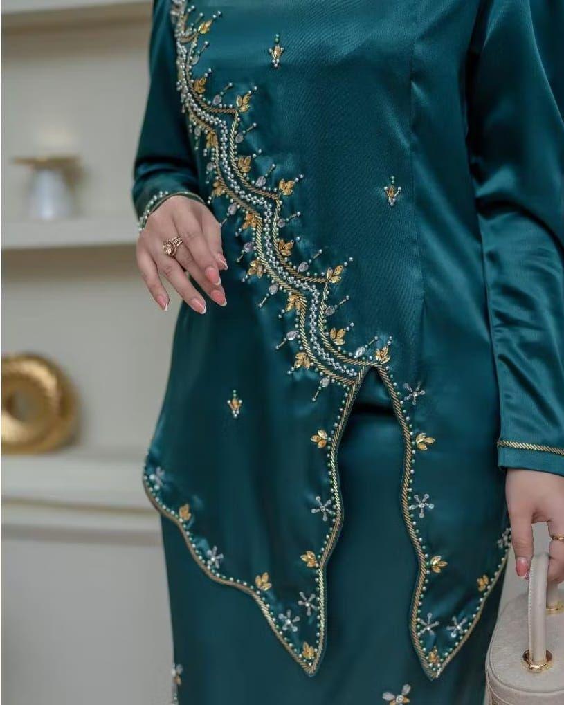 SET SERIES LEONI//SETELAN KEBAYA/PATET TERBARU/SETELAN KEBAYA MALAYSIA/KEBAYA WISUDA//KONDANGAN TERBARU Dress Payet Baju Pesta Panjang Remaja