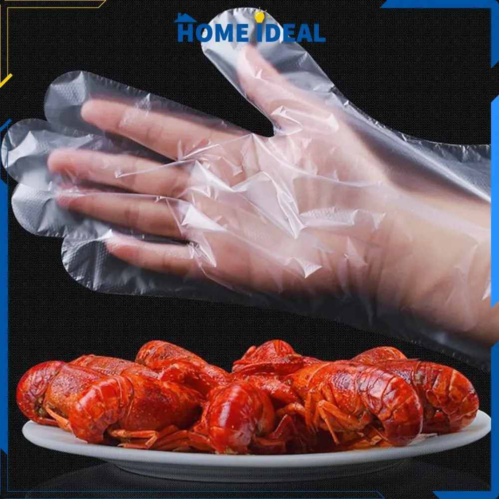 Sarung Tangan Plastik Transparan 100Pcs (50PSG) Steril Sekali Pakai Hand Glove Dapur Multifungsi HI C127