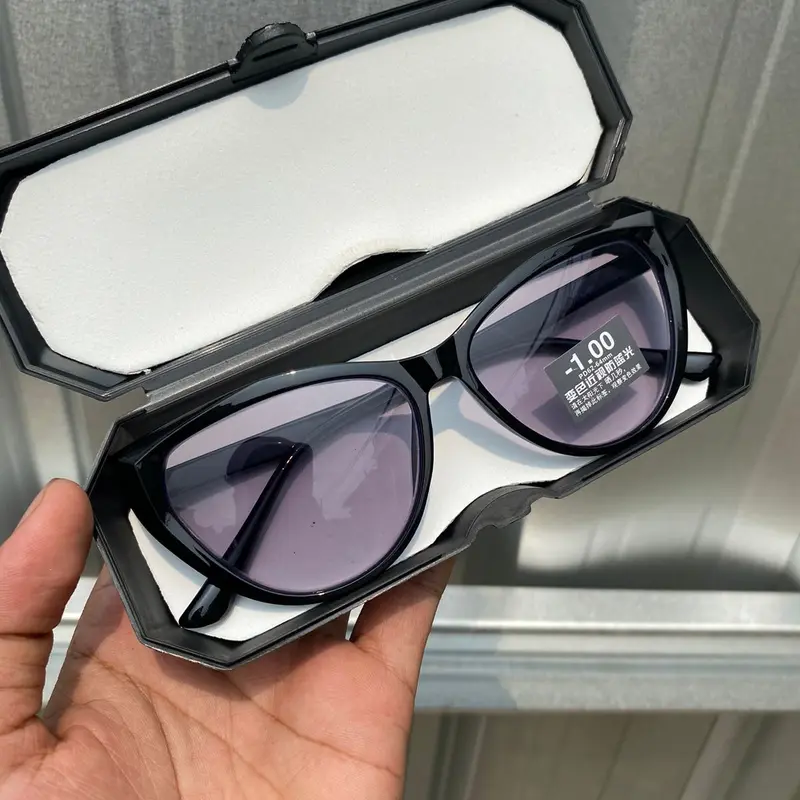 Kacamata Photocromic Minus Cat Eye -0.50 s/d -6.00 Frame Titanium Elegan Model Korean Style Eyewear 3