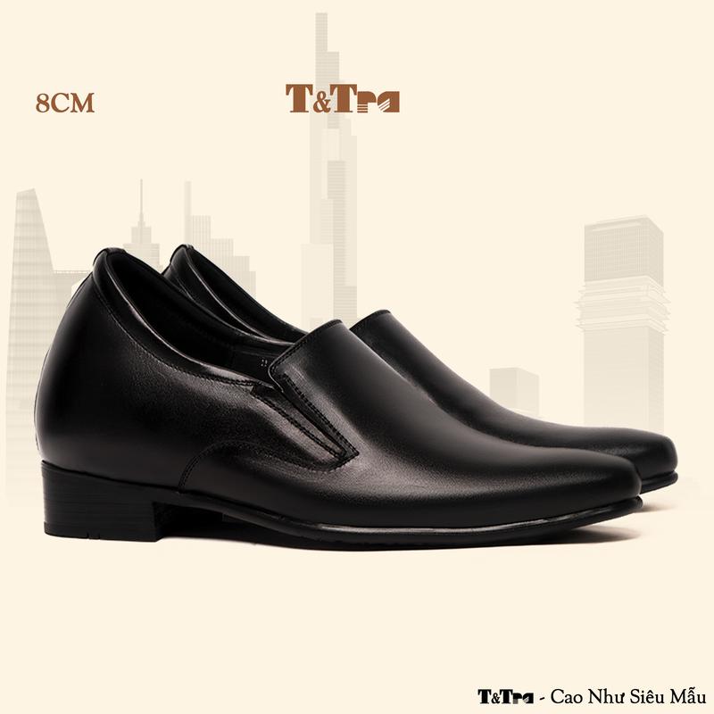 8CM Giày Tăng Chiều Cao Nam T&Tra S970 Đen - Cao Bí Mật Từ Bên Trong
