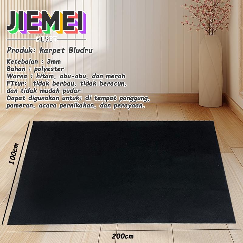 Product Introduction of JIEMEI Karpet Bludru 100x200 cm Karpet Pameran/Karpet Panggung/Karpet Masjid 39