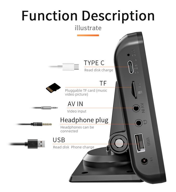 Product Introduction of 7-inch car player mp5 Video player with Wireless CarPlay / Auto 39