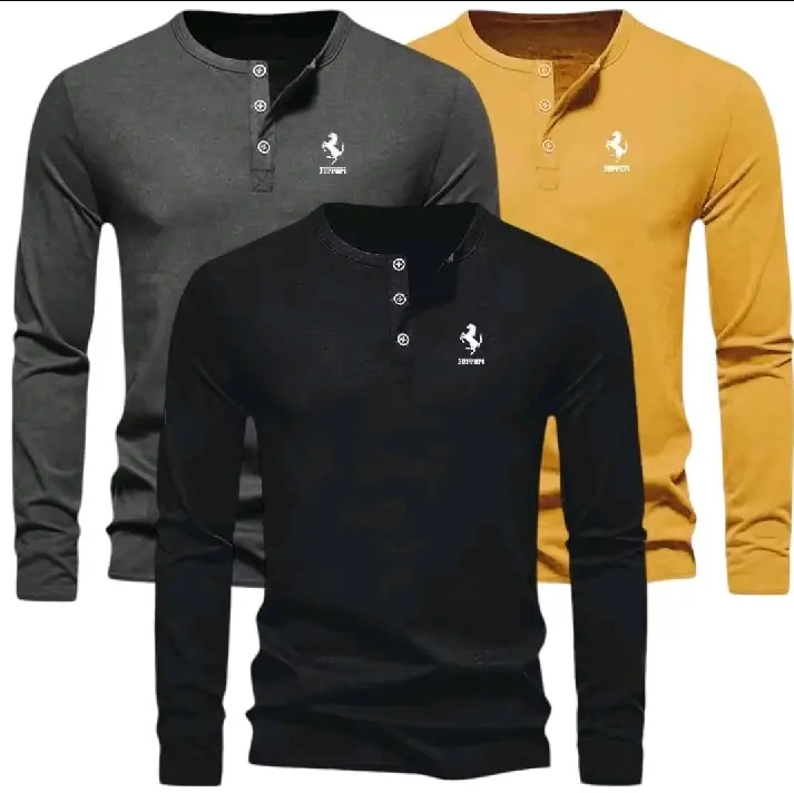 PAKET HEMAT ISI 3 PCS BAJUDISTRO KAOS KANCING PRIA LENGAN PANJANG elegan pas radang sukatani 5