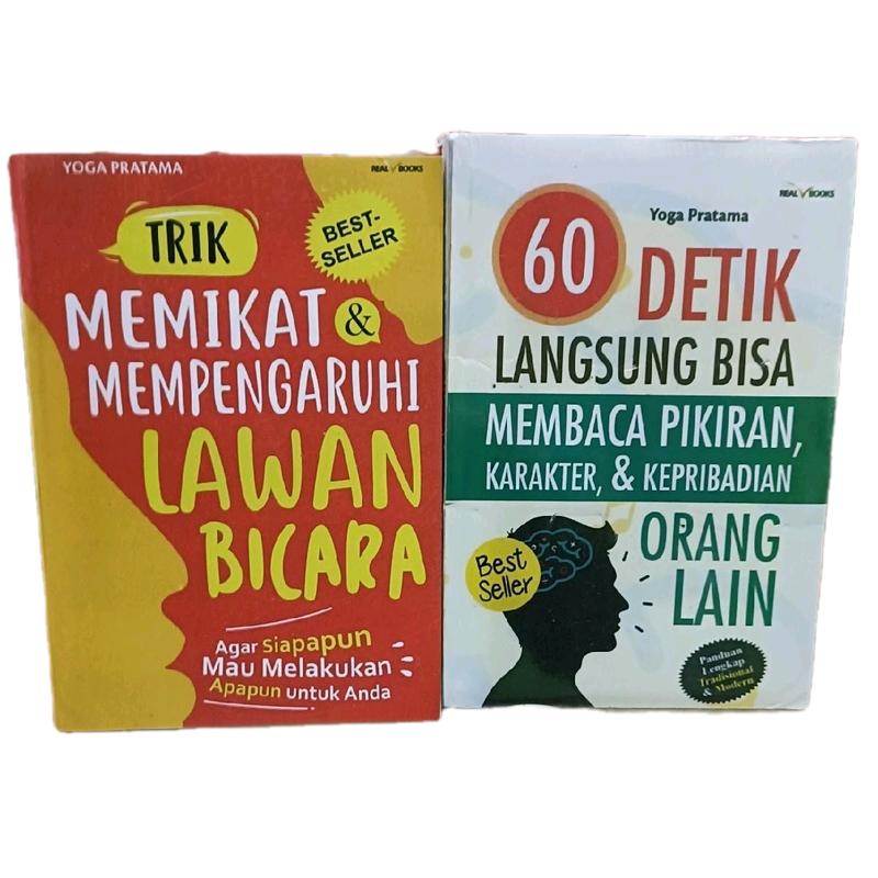 paket 2 buku trik memikat & mempengaruhi lawan bicara dan 60 detik langsung bisa membaca pikiran Psychology 0