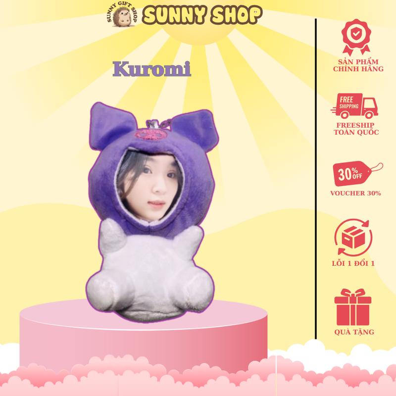 Móc khóa gấu ghép mặt nhóm Sanrio Kuromi Cinnamoroll Melody SUNNY SHOP (ẢNH THEO YÊU CẦU) , đã bao giá in ảnh, quà tặng cho nhóm bạn thân 1