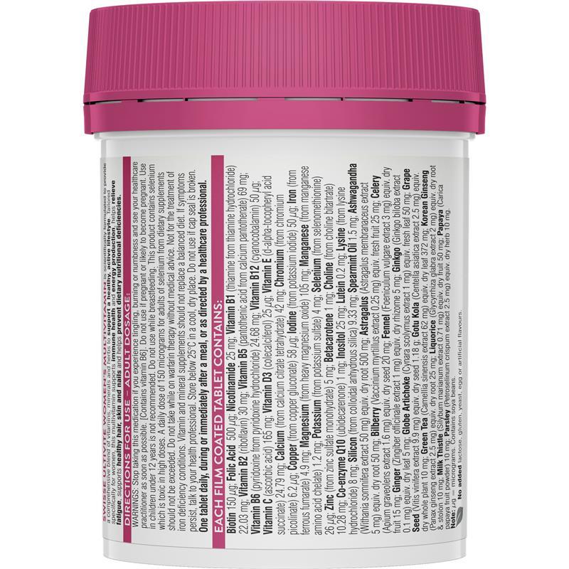 Product Introduction of Swisse Women's Multivitamin, a vitamin supplement for working women, 120 tablets, EXP8/2026 Healthcare Dietary 18
