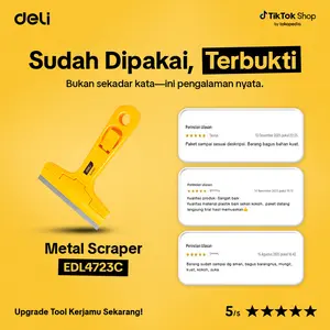 Deli Scraper / Kape Alat Pengerok 145mm Pegangan HIPS EDL4723C Baja Paint