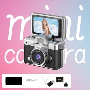ミニキーホルダーデジタルカメラ（32GBメモリーカード、カードリーダー、アダプター付き）、HDビデオ録画、写真・動画撮影、CCDの回転スクリーン搭載カメラ、クリスマスプレゼント、注目商品