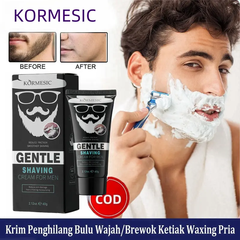 60g Krim Penghilang Bulu pria Permanen Hair Removal Cream Brewok Perontok bulu Cepat Aman Tanpa Efek Samping Hair Removal Cream
