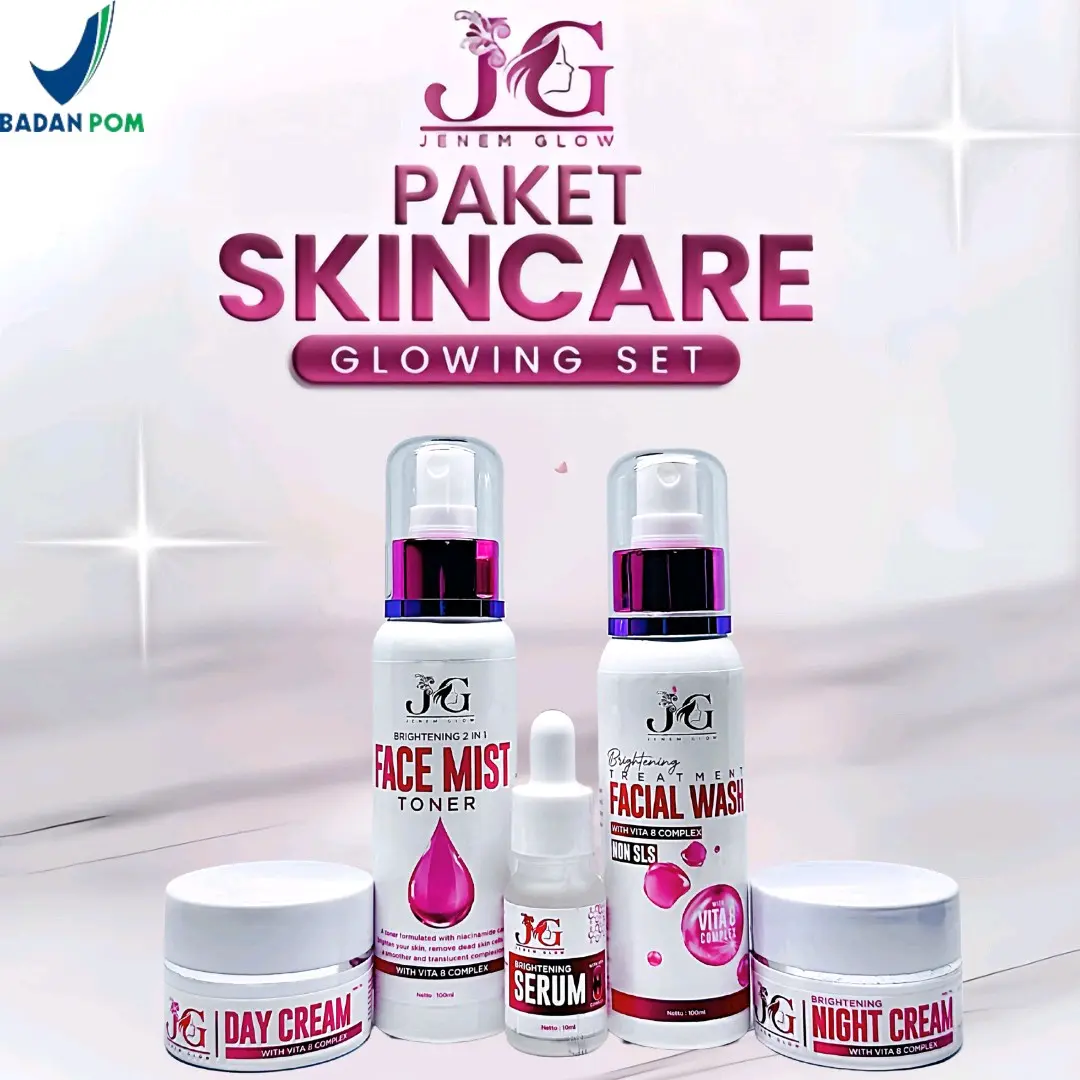 Cream Jenem Glow Ecer JG Glow by Inem Facial Wajah Facemist Mencerahkan Daycream Night Cream Serum Toner