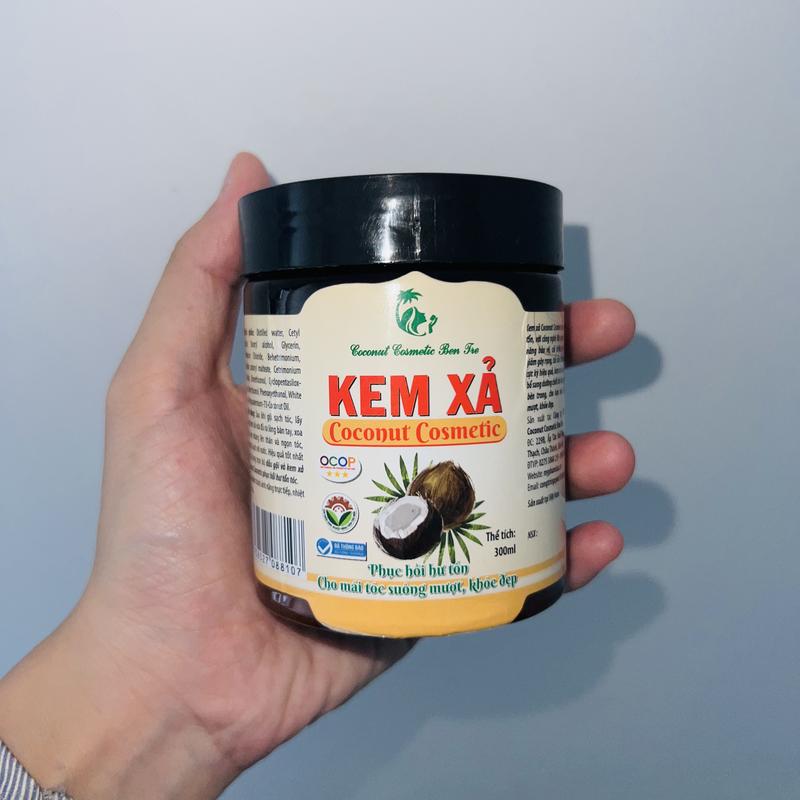 [Tặng 1 thảo mộc ủ tóc] Kem xã dưỡng tóc tinh chất dầu Dừa 300ml Coconut Cosmetic Ben Tre