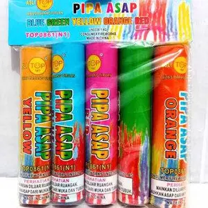 Vaxxx Confetti Stick Asap N2 Warna Warni 1 Pack Isi 5pcs Produk Terlaris Membuat Pesta Lebih Berwarna dan Ceria dengan Warna Biru Hijau Kuning Oranye Merah