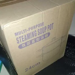 [PROMO BULAN INI] TEXANIA Panci Kukusan Serbaguna Set Dandang dan Kukusan 2 Susun Full Stainless Steel  24cm Kitchenware