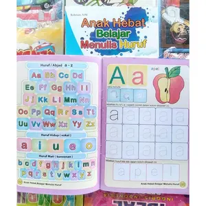 Buku Anak Hebat Belajar Membaca Menulis Berhitung Calistung Untuk Anak PAUD TK PNG Bergambar Full Color