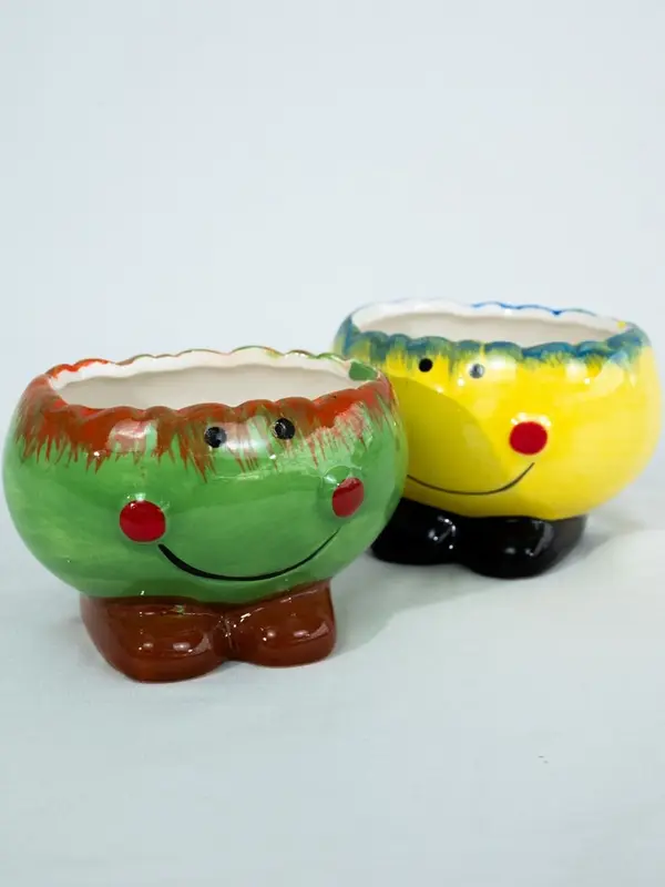 Pot Mini Pot Keramik Pot Karakter Lucu