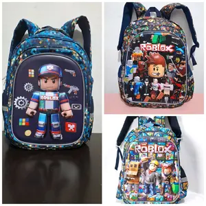 Tas Sekolah Anak Laki Laki SD Karakter Roblox RM HSD 16 Inch 40cm Timbul 3 Dimensi Ransel Fashion