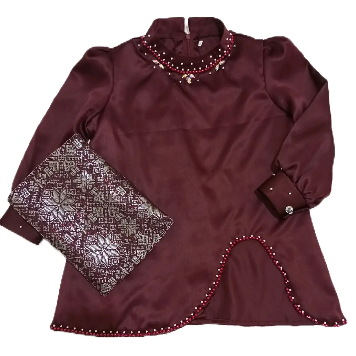 one set kebaya payet dan rok songket Setelan dewasa