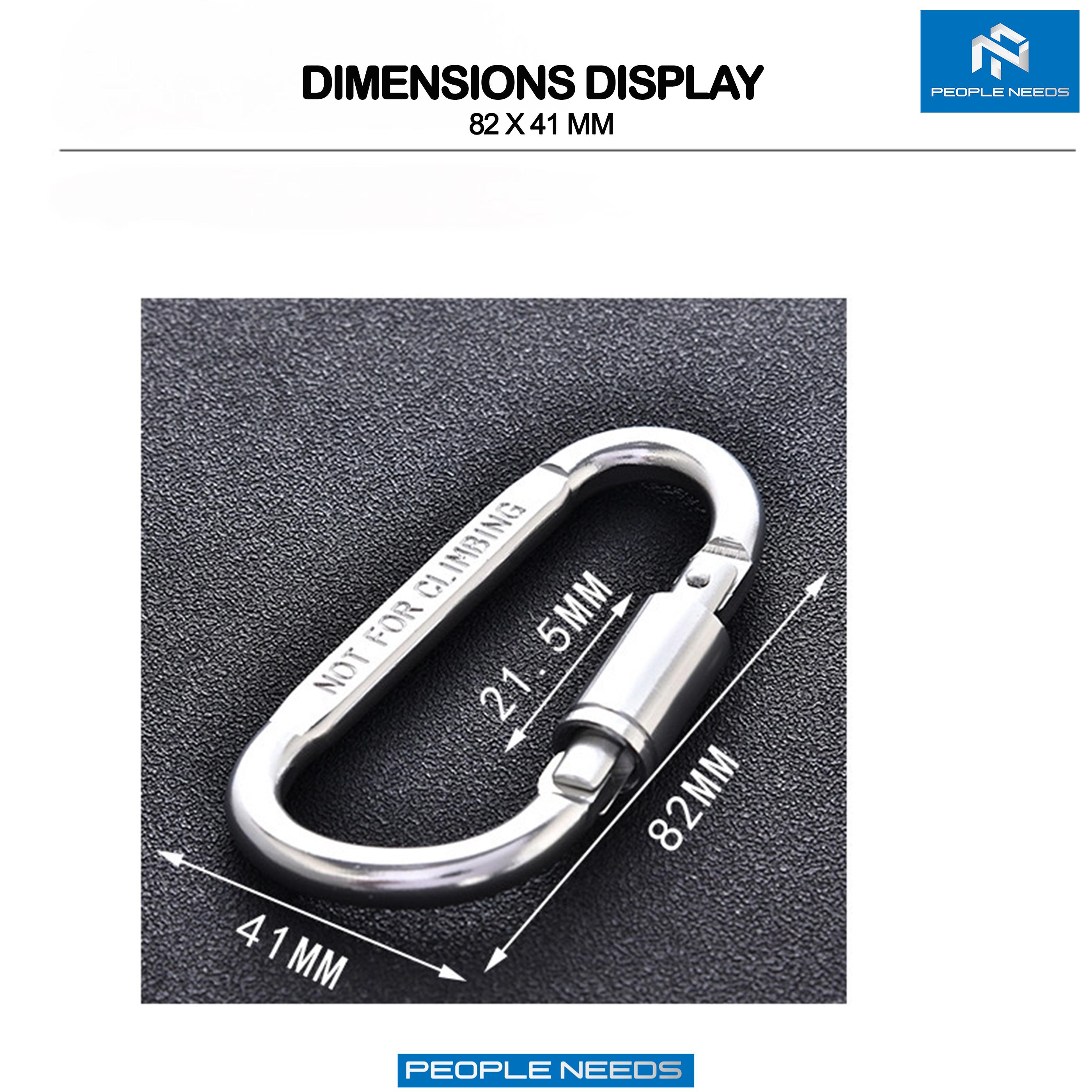 Carabinner Aluminium Type D Size 8 Cm Drat Pengunci Model Pipih Outdoor Carabinner Aluminium Type D Size 8 Cm Drat Pengunci Model Pipih Outdoor