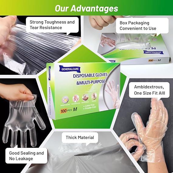 Latex & Powder Free, Food safe,Disposable TPE Cooking Gloves, Ideal for Cleaning and Food Prep 3